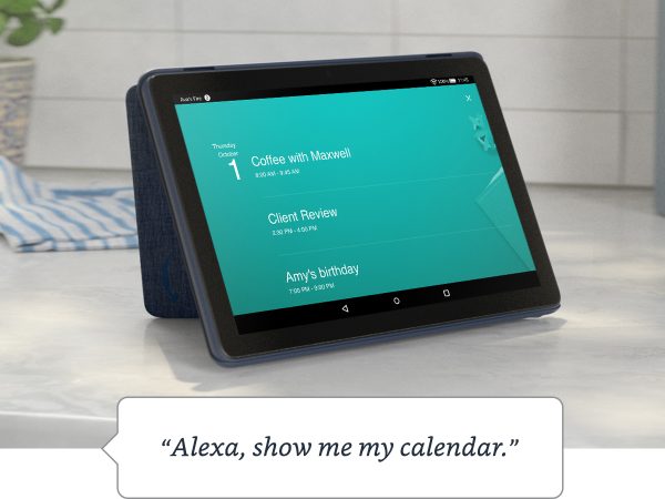 Alexa on a tablet