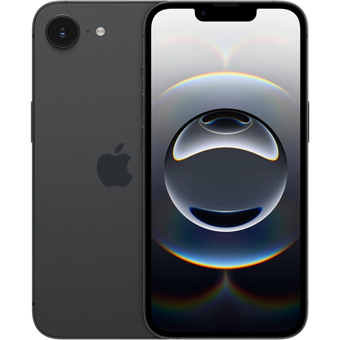 Front and back view of the Apple iPhone 16e