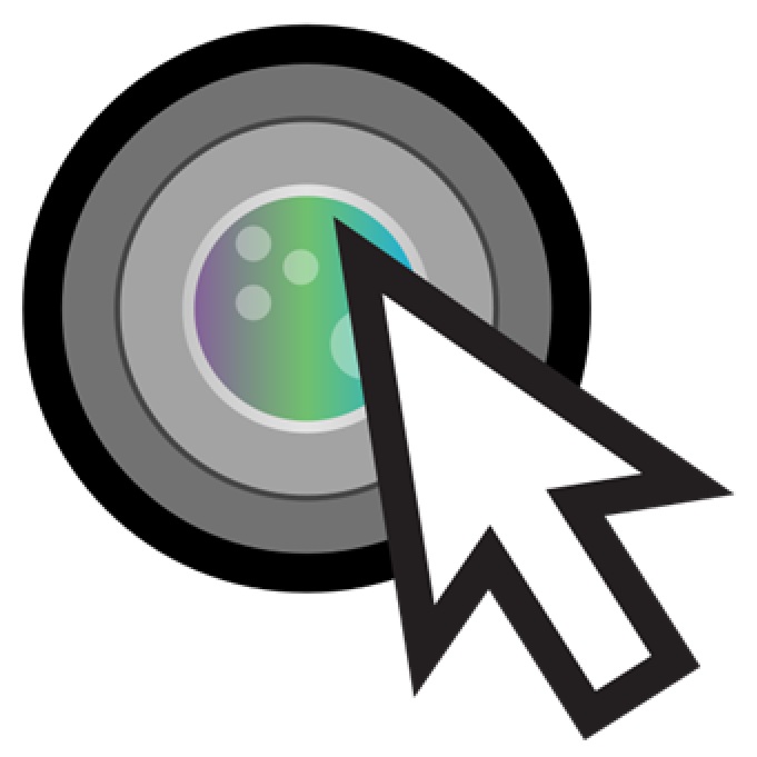 EVA Facial Mouse logo - a white arrow over a circular shape